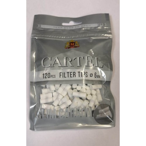 Фильтры сигаретные Cartel Filter Slim Carbon 6 мм (120 шт)