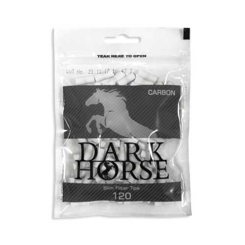 Фильтры для сигарет "Dark Horse" Slim угольные 6mm 120шт