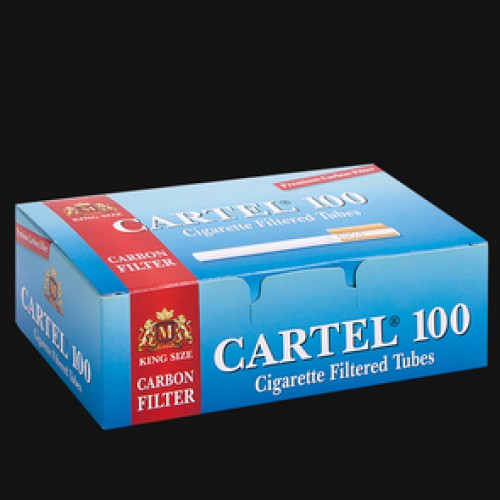 Сигаретные гильзы Cartel Carbon (угольный фильтр), 20мм, 100 шт.