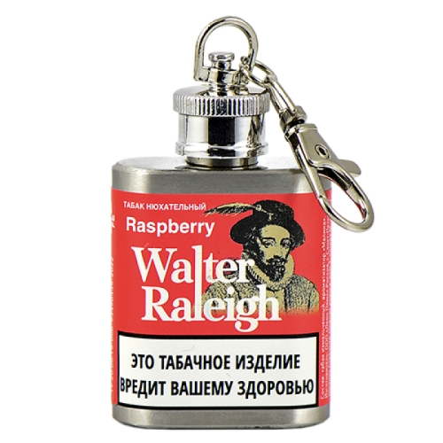 Нюхательный табак Walter Raleigh - Raspberry   (10 гр), металлическая фляга