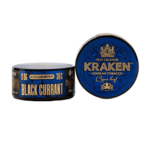 Табак для кальяна Kraken Medium Seco - Black Currant (Черная Смородина), 30 гр.
