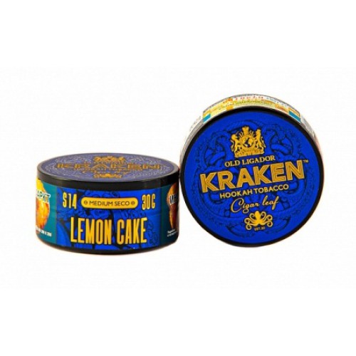 Табак для кальяна Kraken Medium Seco -  Lemon cake (лимонный кекc), 30 гр.
