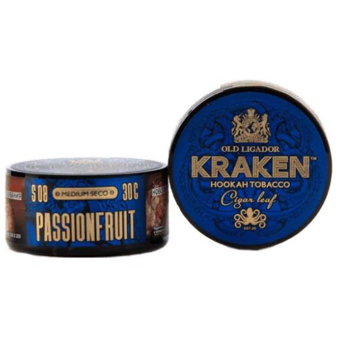 Табак для кальяна Kraken Medium Seco - Passion Fruit (Маракуйя), 30 гр.