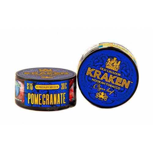 Табак для кальяна Kraken Medium Seco - Pomegranate (Гранат), 30 гр.