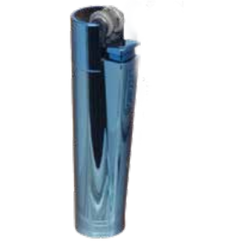 Зажигалка Clipper Metal By кремниевая, синий металлик (арт. СМOS102)